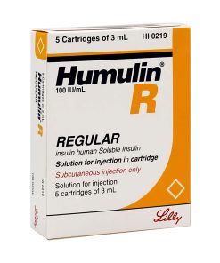 HUMULIN R 100IU 5 x 3ml
